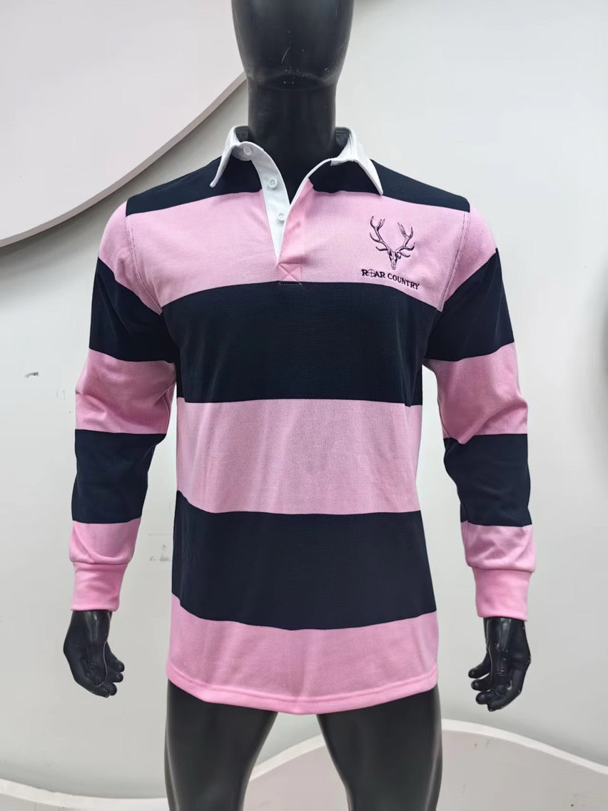 Rugby Jumper- PINK & NAVY