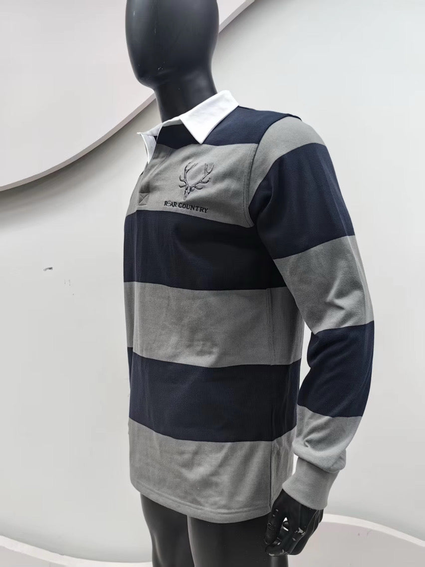 Rugby Jumper- DARK GREY & NAVY
