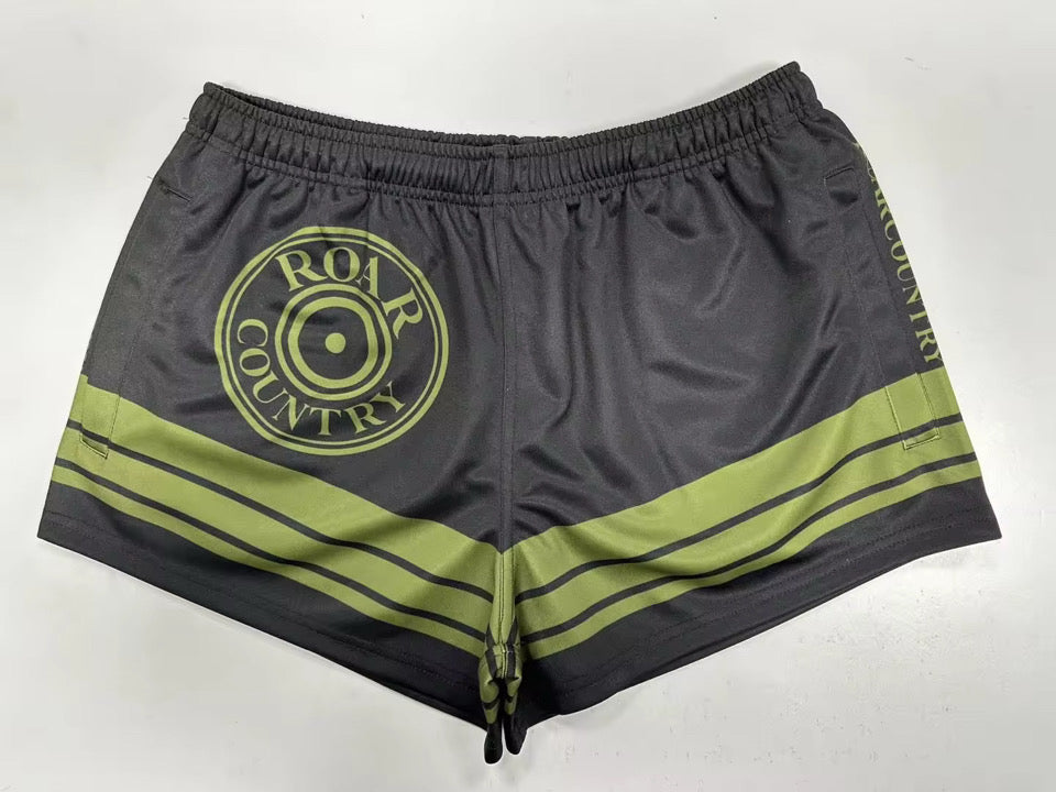Footy Shorts-ARMY GREEN BULLET
