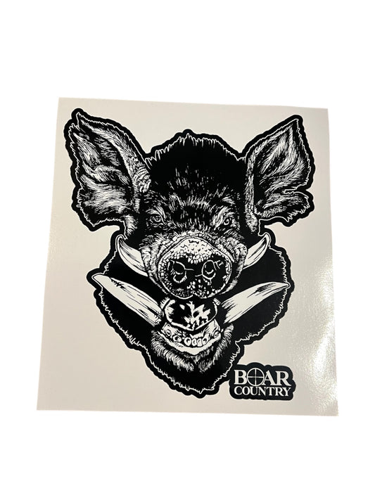 Large Sticker- BOAR COUNTRY PIG