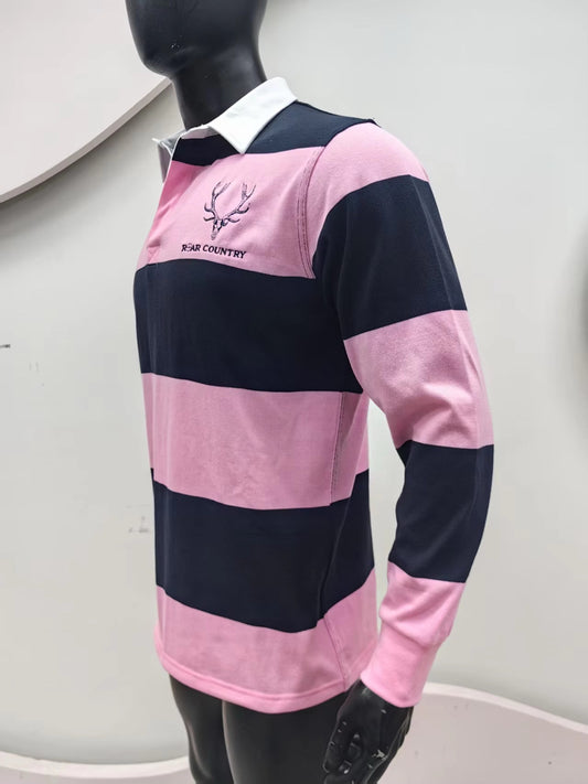 Rugby Jumper- PINK & NAVY