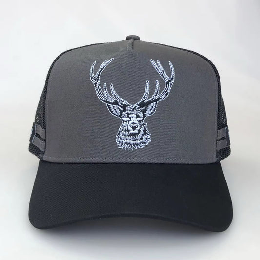 Trucker Cap- Grey Stag