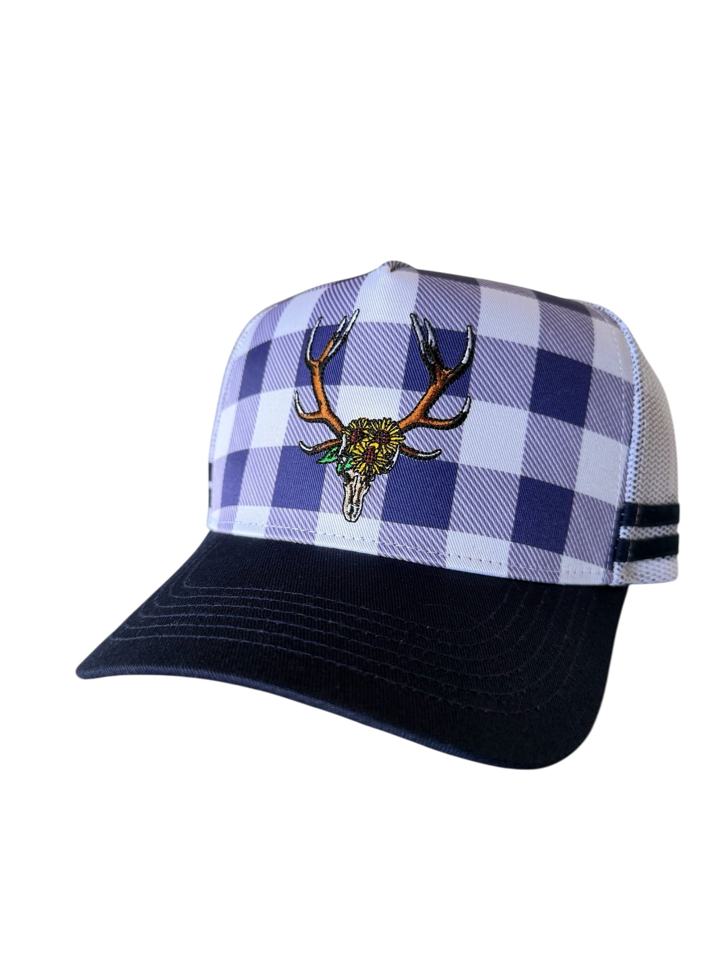Trucker Cap- PURPLE GINGHAM