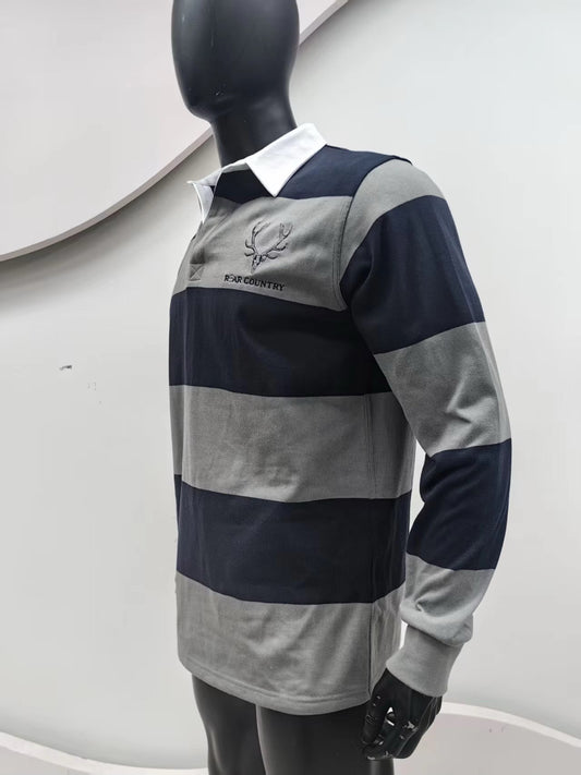 Rugby Jumper- DARK GREY & NAVY