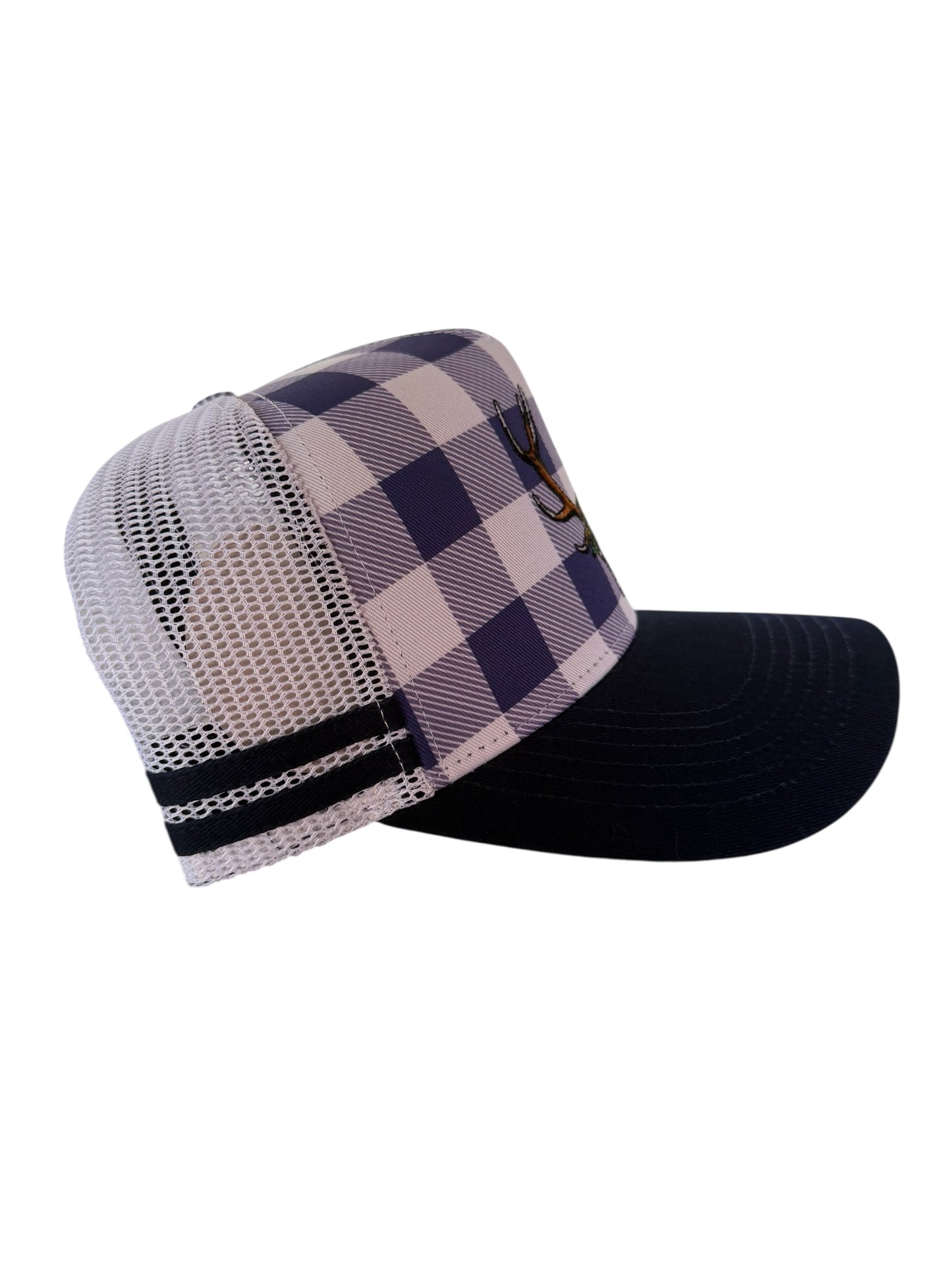 Trucker Cap- PURPLE GINGHAM