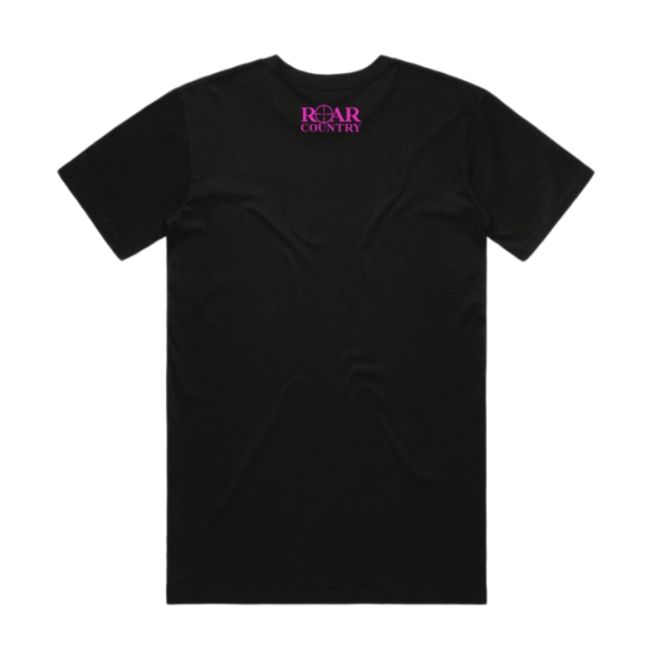 Unisex T-Shirt- BLACK & PINK ROAR