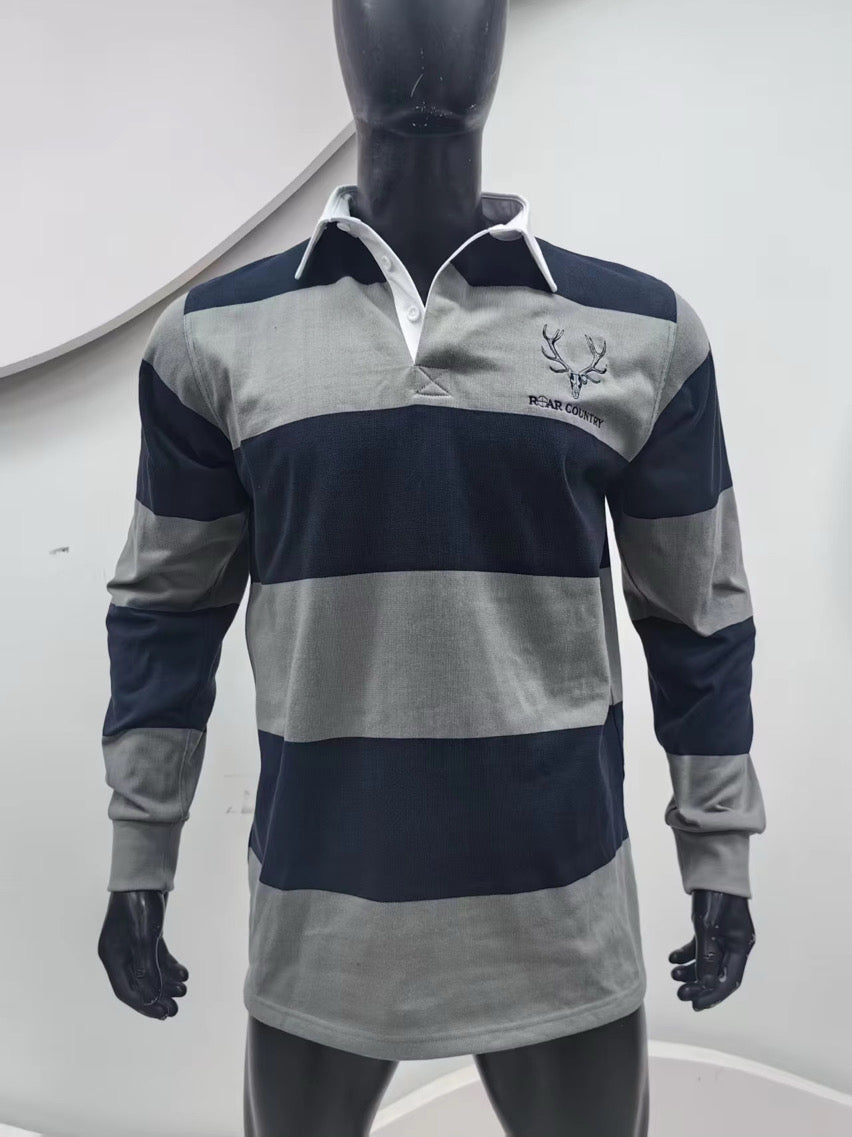 Rugby Jumper- DARK GREY & NAVY