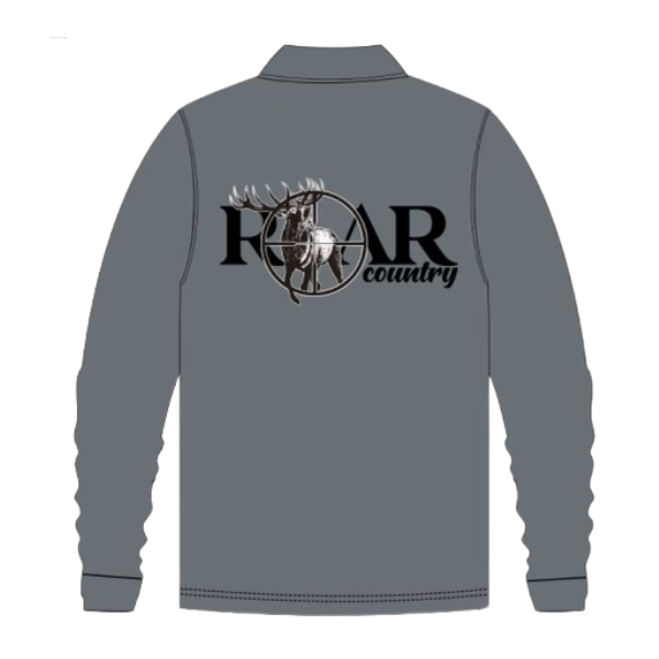 Unisex Fishing Shirt- GREY ROAR