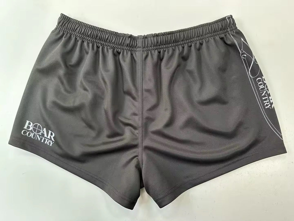 Footy Shorts- BLACK PIG STICKER