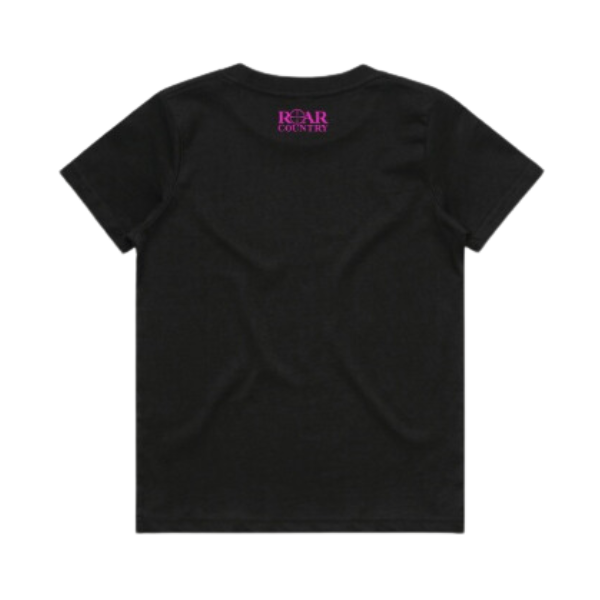 Kids Unisex T-Shirt- BLACK & PINK ROAR