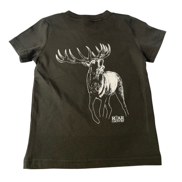 Kids Unisex T-Shirt- CHARCOAL STAG