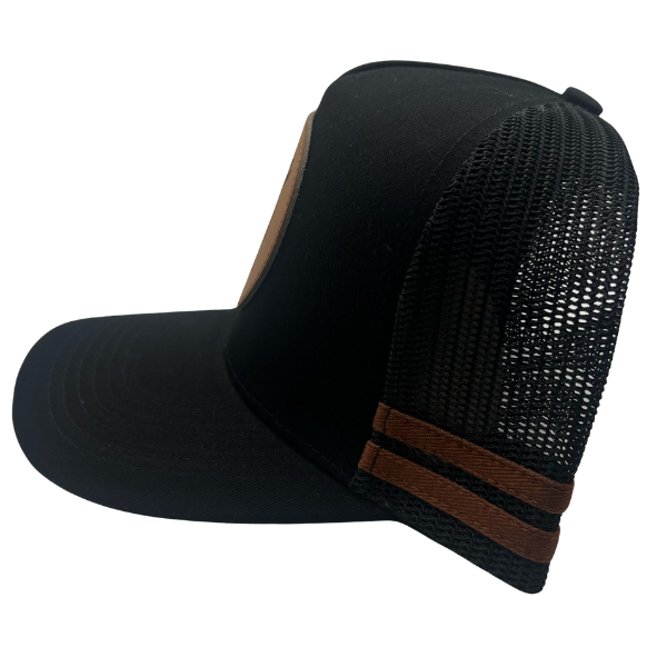 Trucker Cap- BLACK & BROWN