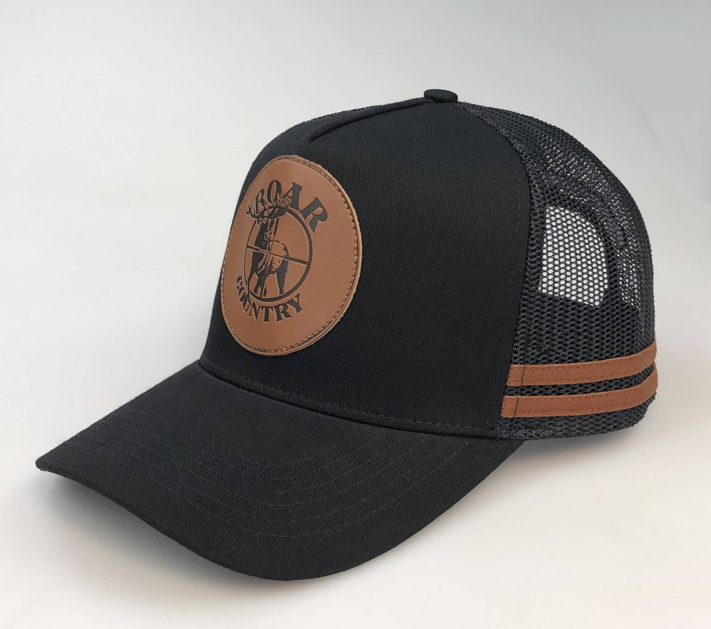 Trucker Cap- BLACK & BROWN